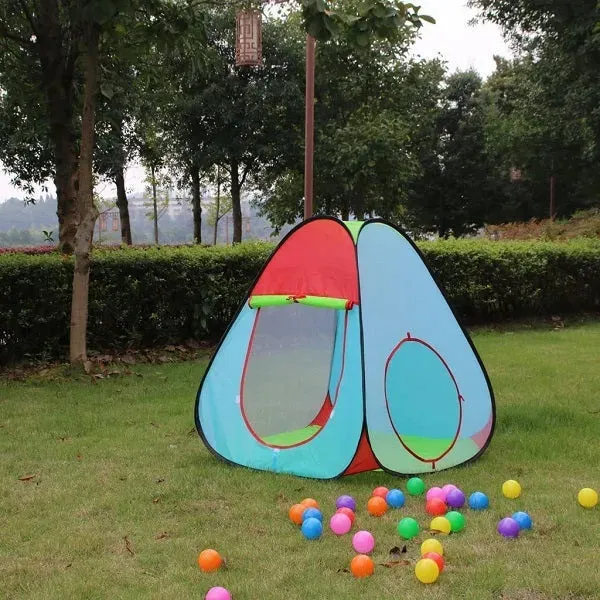 3 in 1 Children's, Kids Pop Up Play Tent and Tunnel Set -Foldable Pop up Kids Toddler Play Tent for Boys, Girls, Indoor Outdoor Use with Tunnel