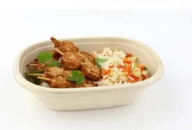620ml Bagasse Oval Takeaway Food Bowls x300