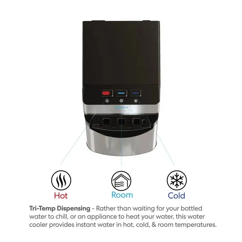Brio 500 Series Self-Cleaning Stainless Steel Water Dispenser: Hot, Cold, and Room Temperature