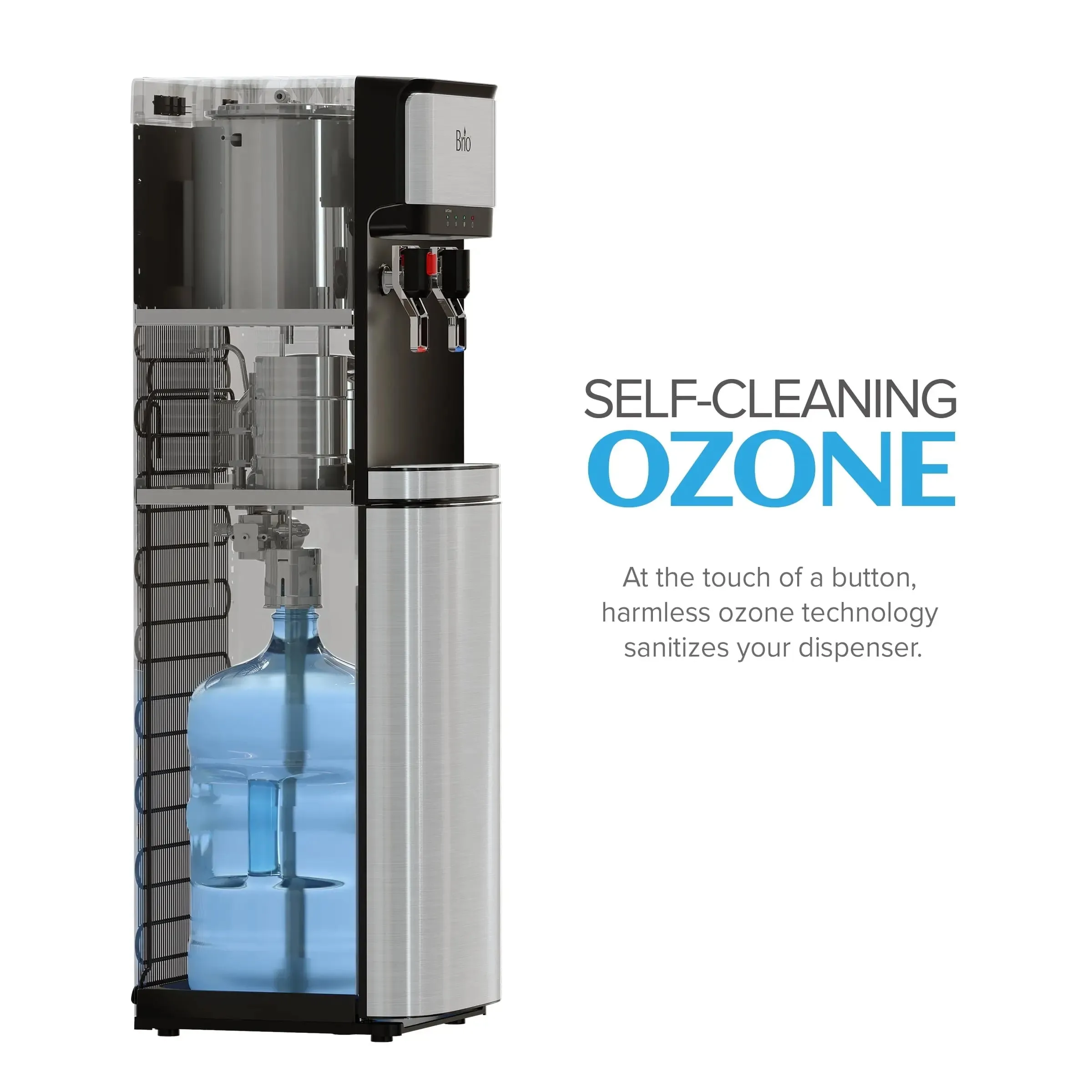 Brio Bottom Load Water Cooler Dispenser for 5 Gallon Bottles – Paddle Dispensing, CLBL320SCP