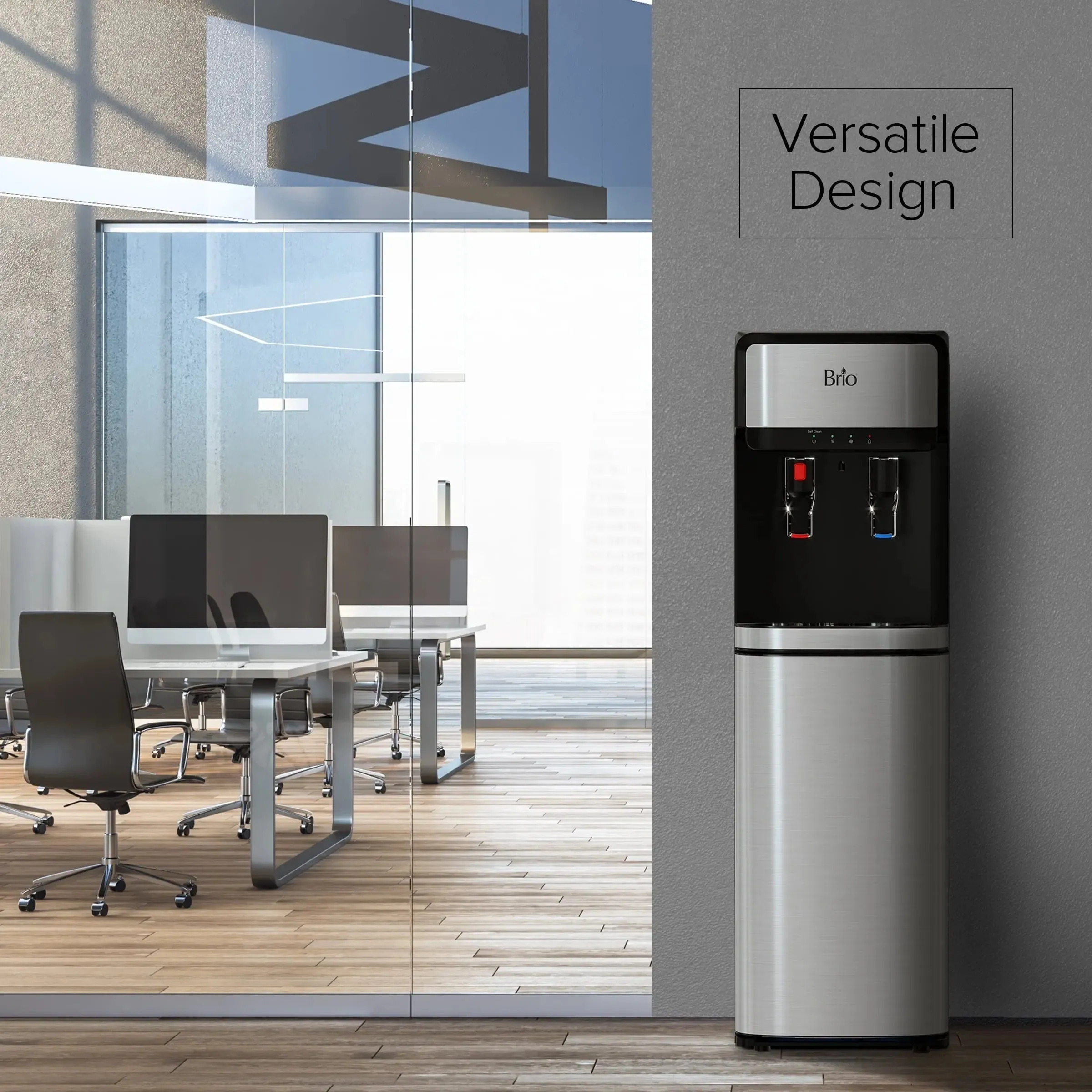 Brio Bottom Load Water Cooler Dispenser for 5 Gallon Bottles – Paddle Dispensing, CLBL320SCP