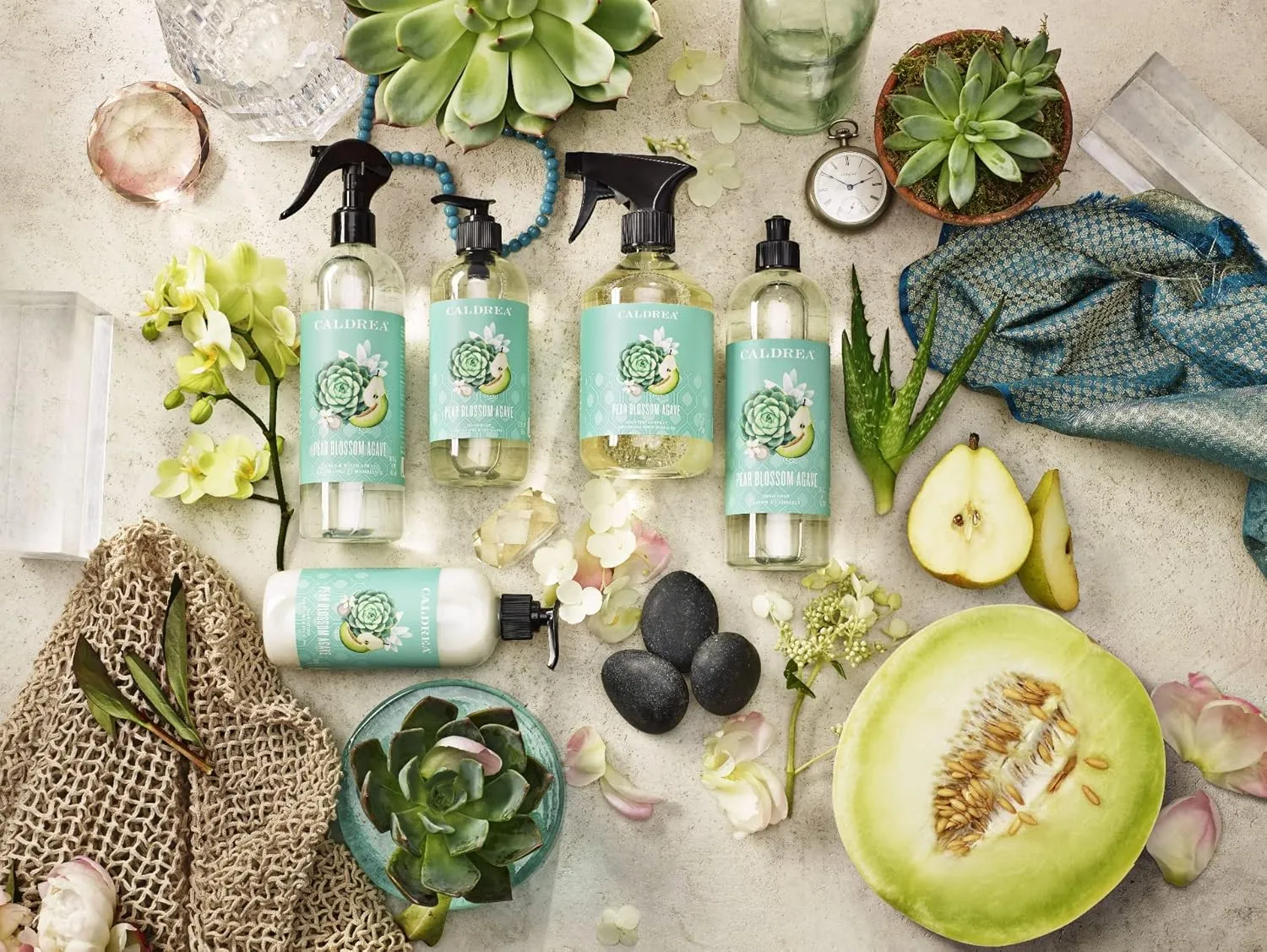 Caldrea Linen and Room Spray Air Freshener, Made with Essential Oils, Plant-Derived and Other Thoughtfully Chosen Ingredients, Pear Blossom Agave Scent, 16 oz