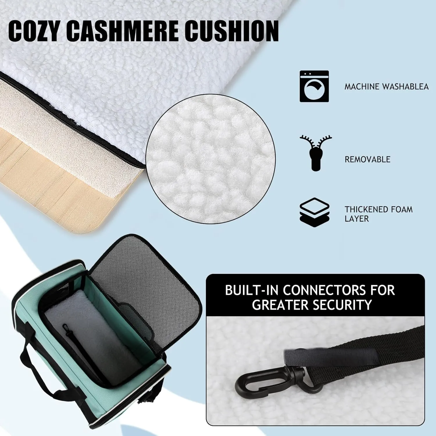 Cat Carrier Soft Sided Breathable Mesh Cat Carrier Airline Approved Dog Carrier Pet Carrier for Pets up to 15 Lbs Portable Dog Travel Carrier with Soft Pad for Small Medium Pets Puppies 17 * 11 * 11