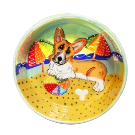 Corgi Ceramic Dog Bowl
