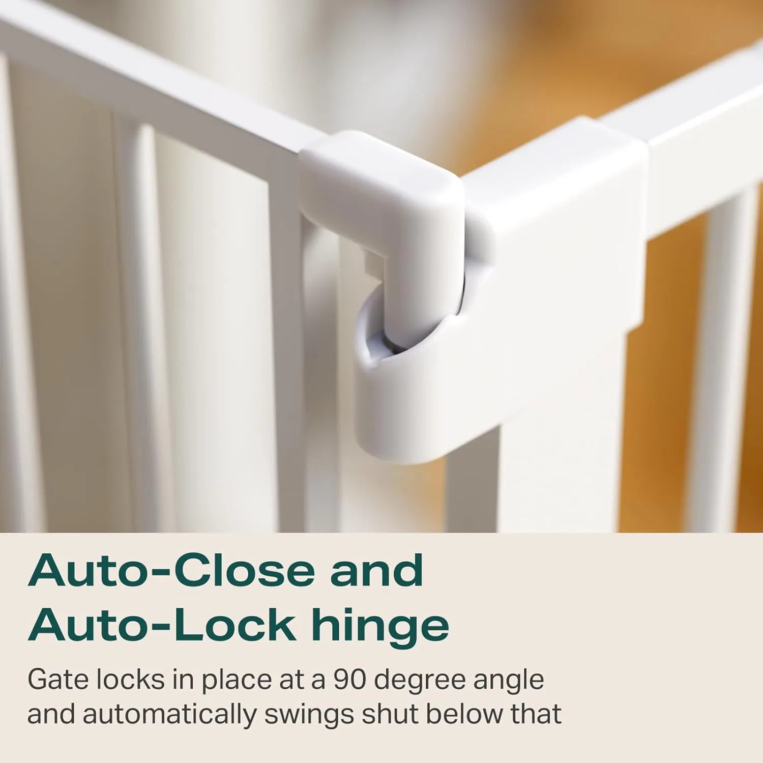 Cumbor 2 Pack 29.7-46" Baby Gate for Stairs, Mom's Choice Awards Winner-Auto Close Dog Gate for doorways, Easy Install Pressure Mounted Pet Gates indoor, Easy Walk Thru Wide Safety Gate for Dog, White