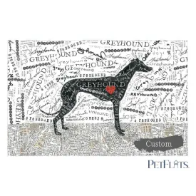 Custom Greyhound PetFlat - Premium Vinyl Mat