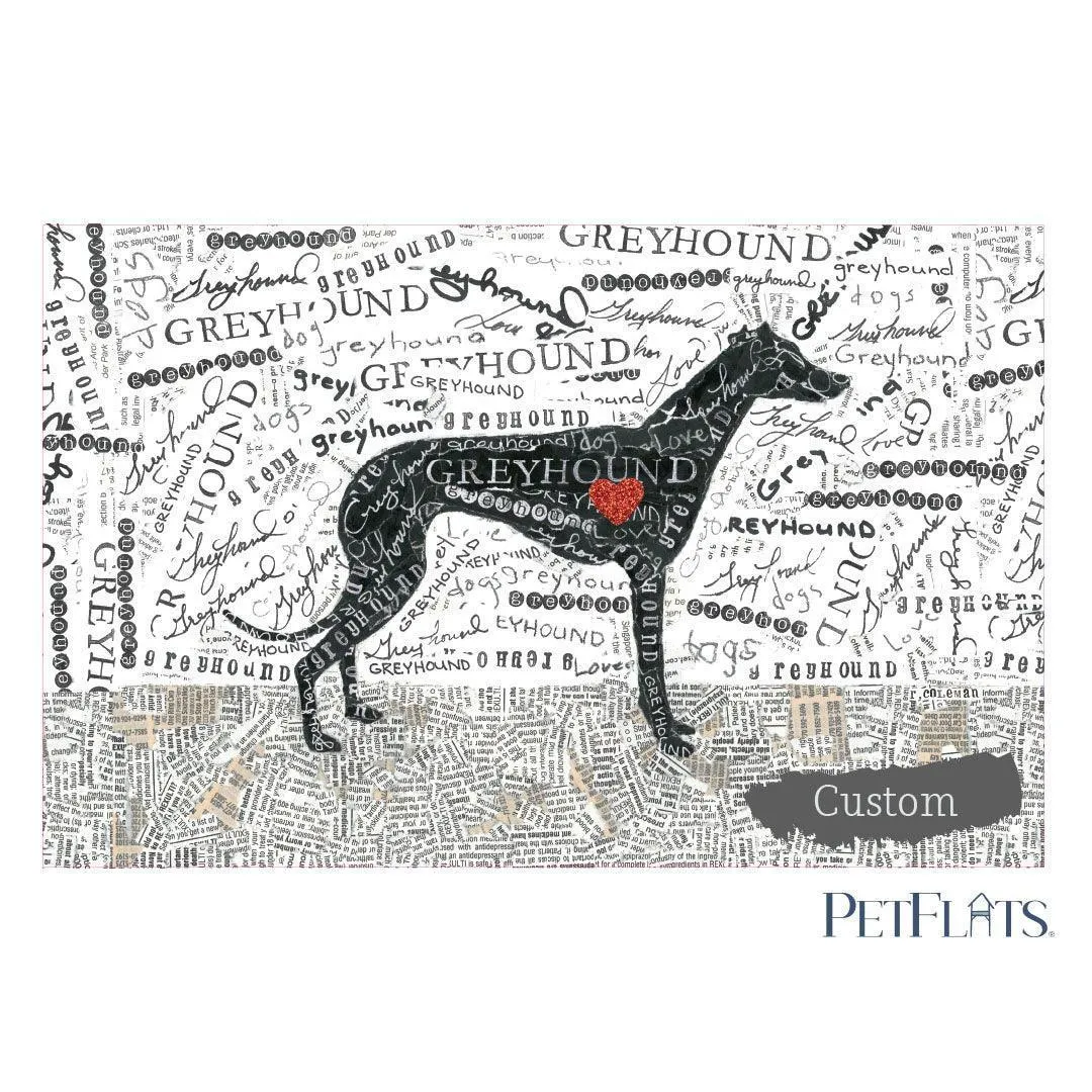 Custom Greyhound PetFlat - Premium Vinyl Mat