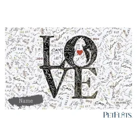 Custom Love Cat PetFlat - Premium Vinyl Mat