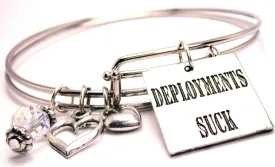 Deployments Suck Expandable Bangle Bracelet Set