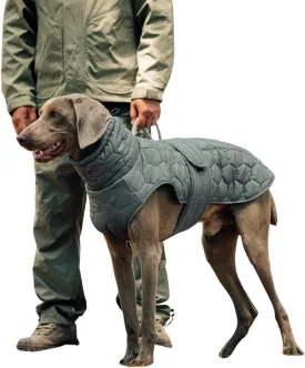 Dog Winter Coat with Fleece-Lined & Waterproof Layer, Adjustable Reflective Jacket for Medium/Large Dogs, Secure Hook-and-Loop Design (Grey,Small)