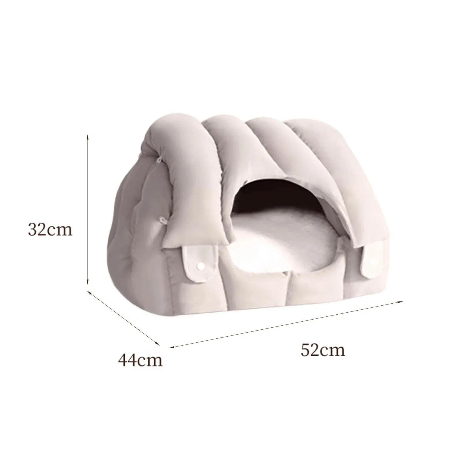 Dual purpose arched fully enclosed and warm, soft and comfortable bed For Cats
