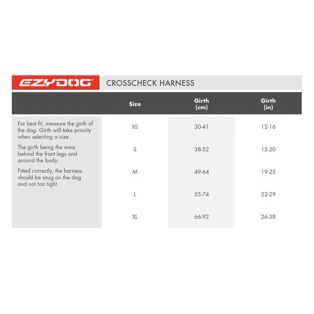 EzyDog Crosscheck Harness Red