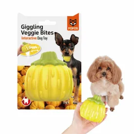 Fofos Giggling Vegi Bites Pumpkin Squeaky Chew Toy for Dogs
