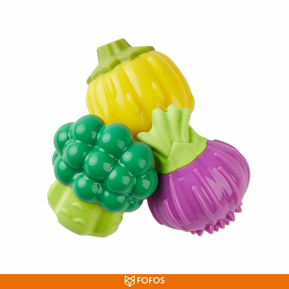 Fofos Giggling Vegi Bites Pumpkin Squeaky Chew Toy for Dogs
