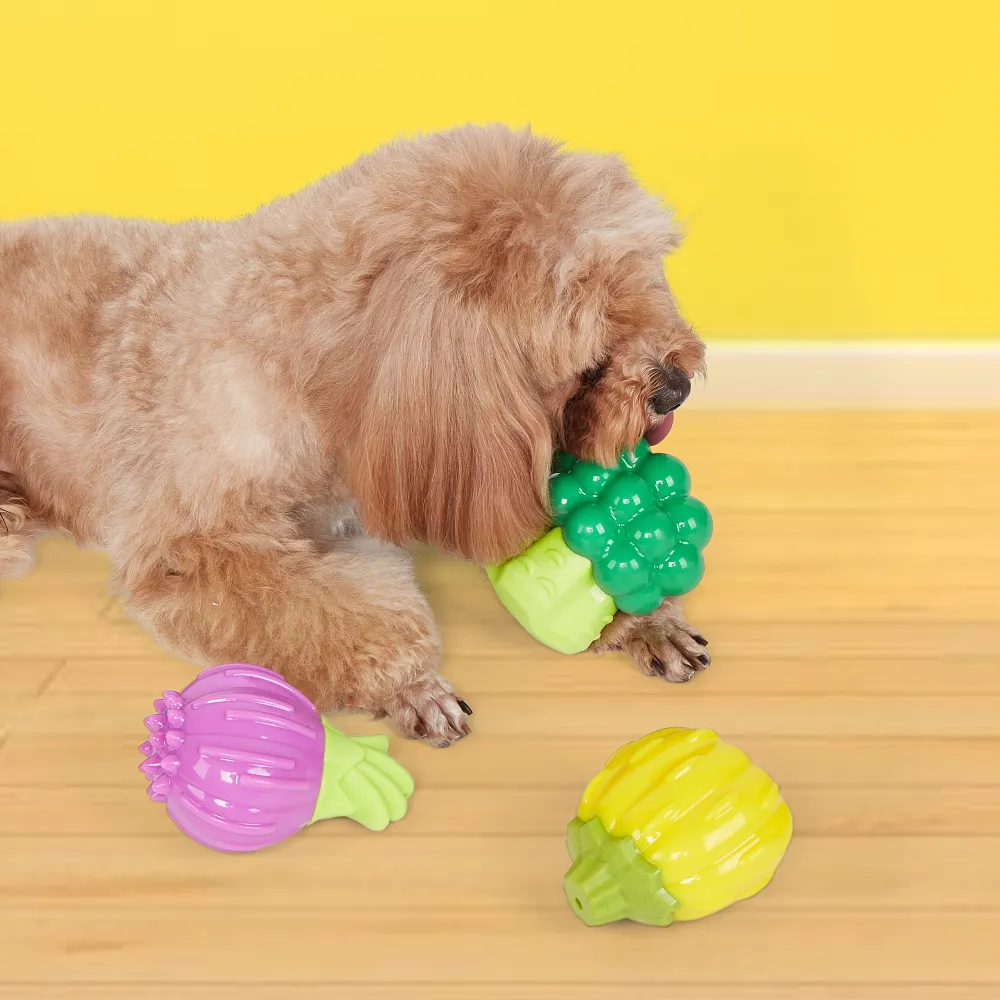 Fofos Giggling Vegi Bites Pumpkin Squeaky Chew Toy for Dogs