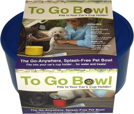 Furry Travelers to Go Pet Bowl, Blue