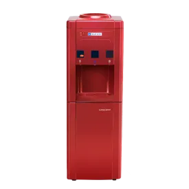 GA Series With Refrigerator-Maroon | Floor Standing  |  Bottled Water Dispenser