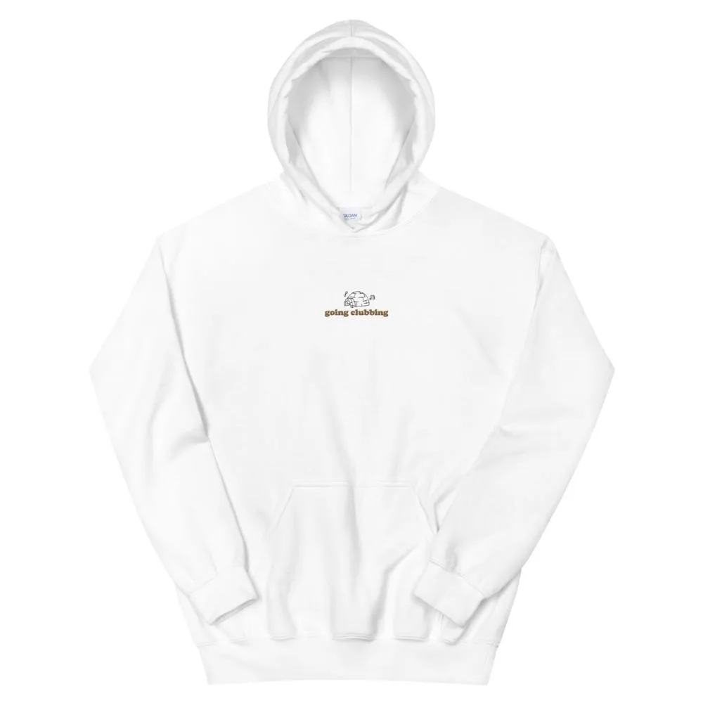Igloo Going Clubbing | Embroidered Unisex Hoodie | Club penguin