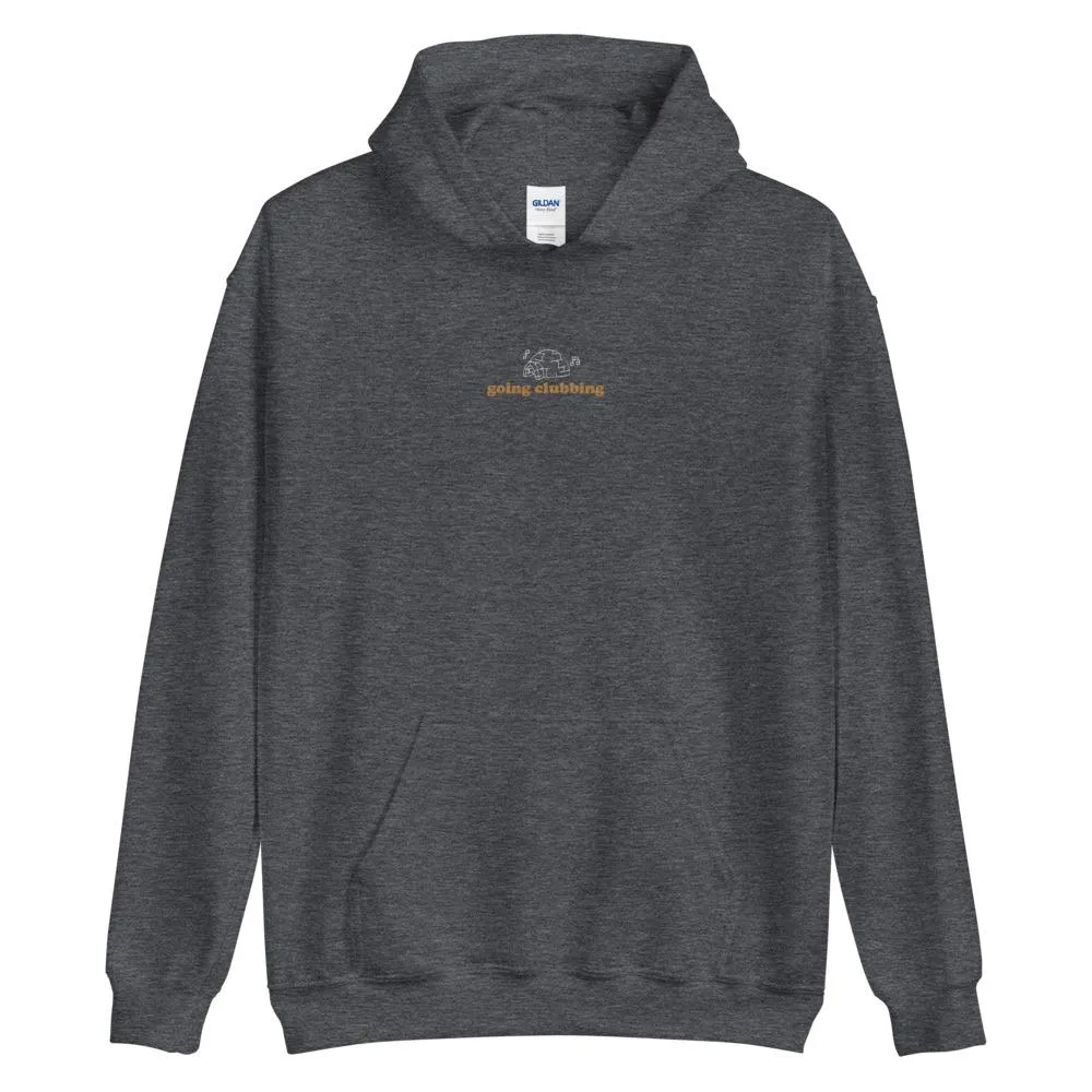 Igloo Going Clubbing | Embroidered Unisex Hoodie | Club penguin