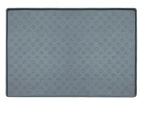 L 61*41cm gray Foldable silicone pet food mat, easy to clean and waterproof car pet mat AZ16045