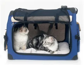 Large Cat Carrier 24x16.5x16.5in Soft-Sided Portable Folding Small Medium Dog Pet Carrier, with Comfortable Mat, Indoor & Outdoor Travel Collapsible Cat & Dog Crate