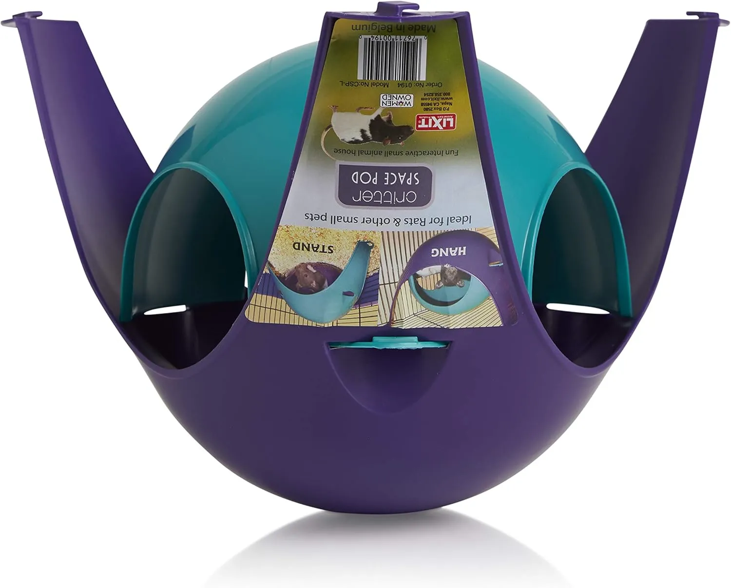 Lixit Igloos and Hideaways for Guinea Pigs, Rats, Mice, Hamsters, Gerbils and Other Small Animals (Assorted, Large Space Pod)