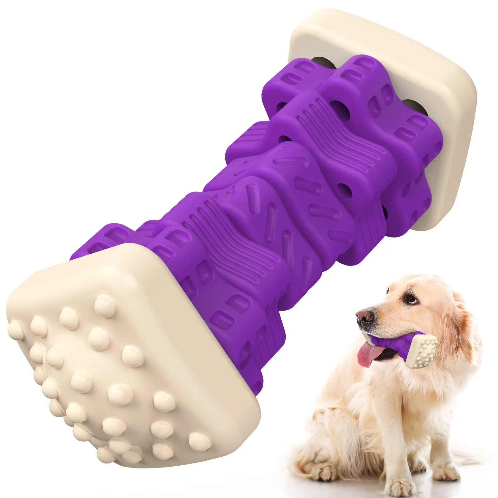 MASBRILL Dog Toys for Aggressive Chewers Large Breed , Interactive Chew Toy for Dogs – Brightly Colored Dog Enrichment Toy for Aggressive Chewers