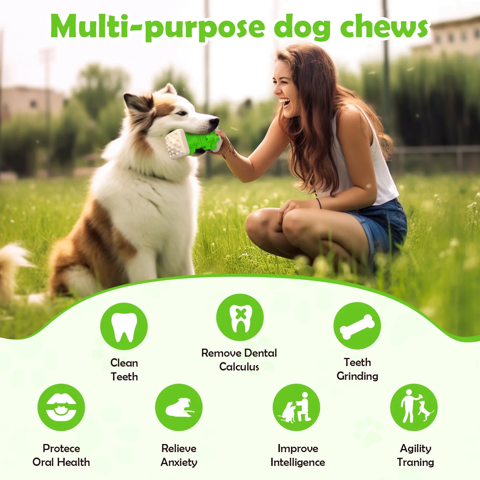 MASBRILL Dog Toys for Aggressive Chewers Large Breed , Interactive Chew Toy for Dogs – Brightly Colored Dog Enrichment Toy for Aggressive Chewers