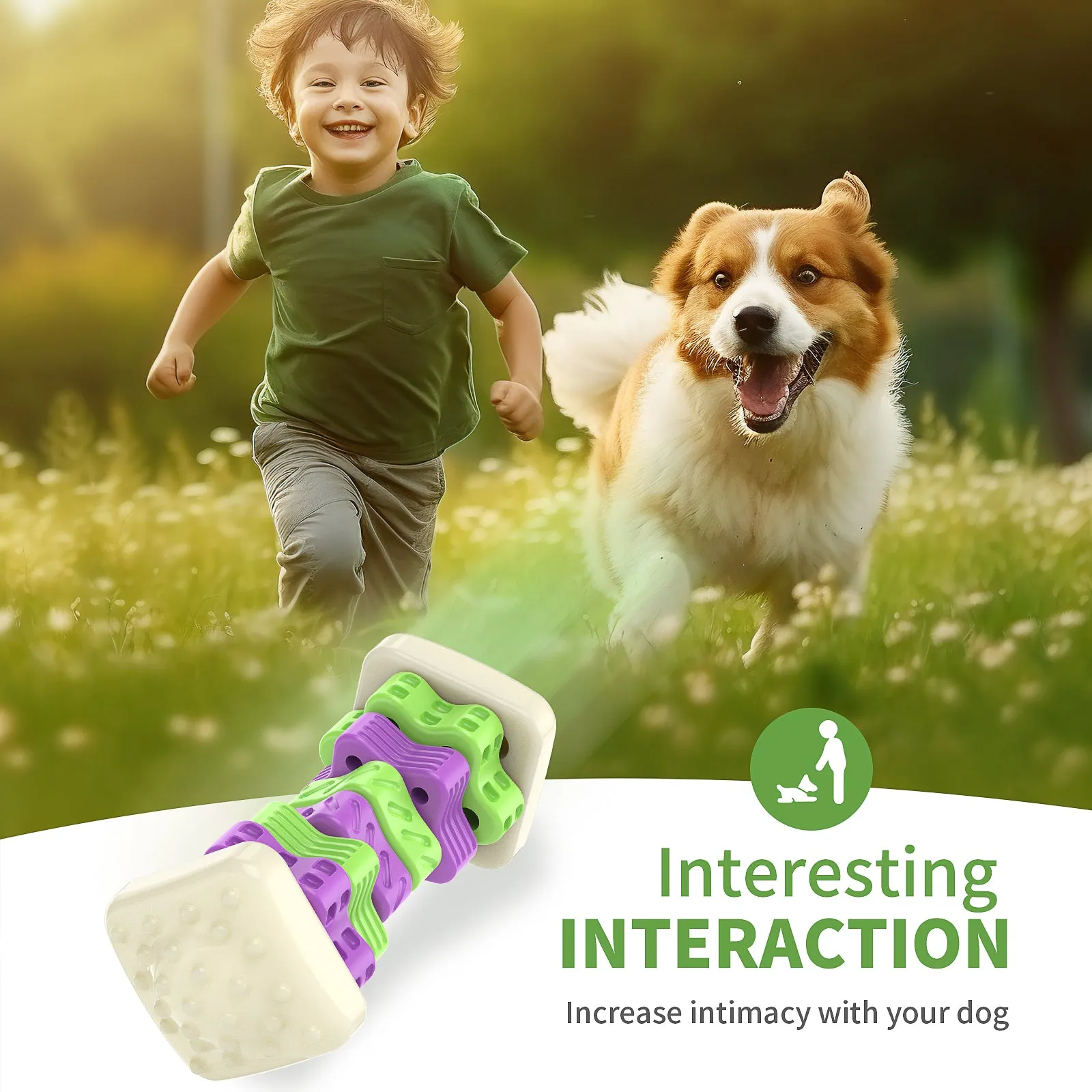 MASBRILL Dog Toys for Aggressive Chewers Large Breed , Interactive Chew Toy for Dogs – Brightly Colored Dog Enrichment Toy for Aggressive Chewers