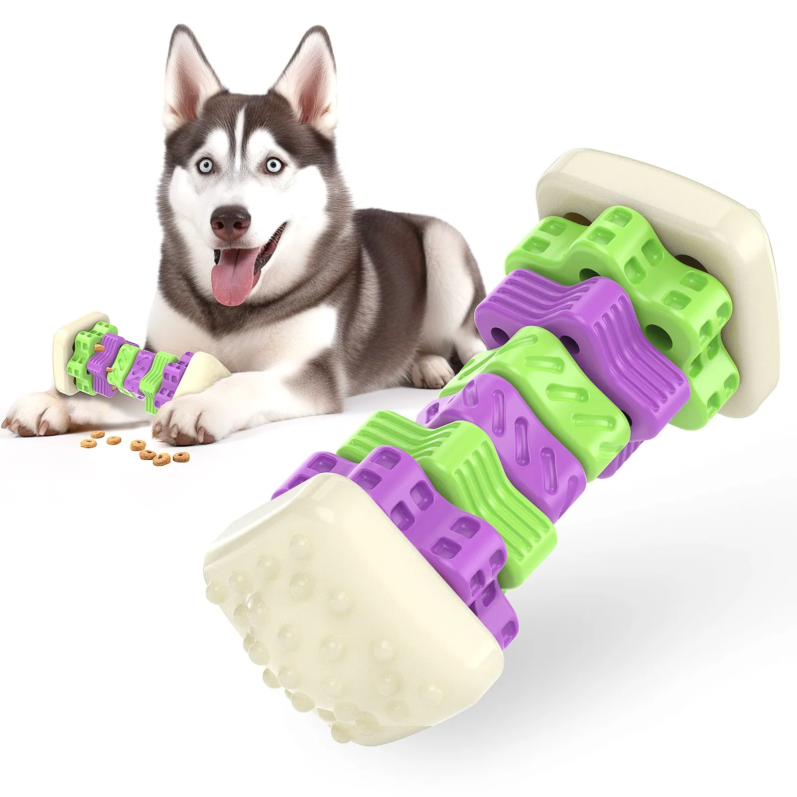 MASBRILL Dog Toys for Aggressive Chewers Large Breed , Interactive Chew Toy for Dogs – Brightly Colored Dog Enrichment Toy for Aggressive Chewers