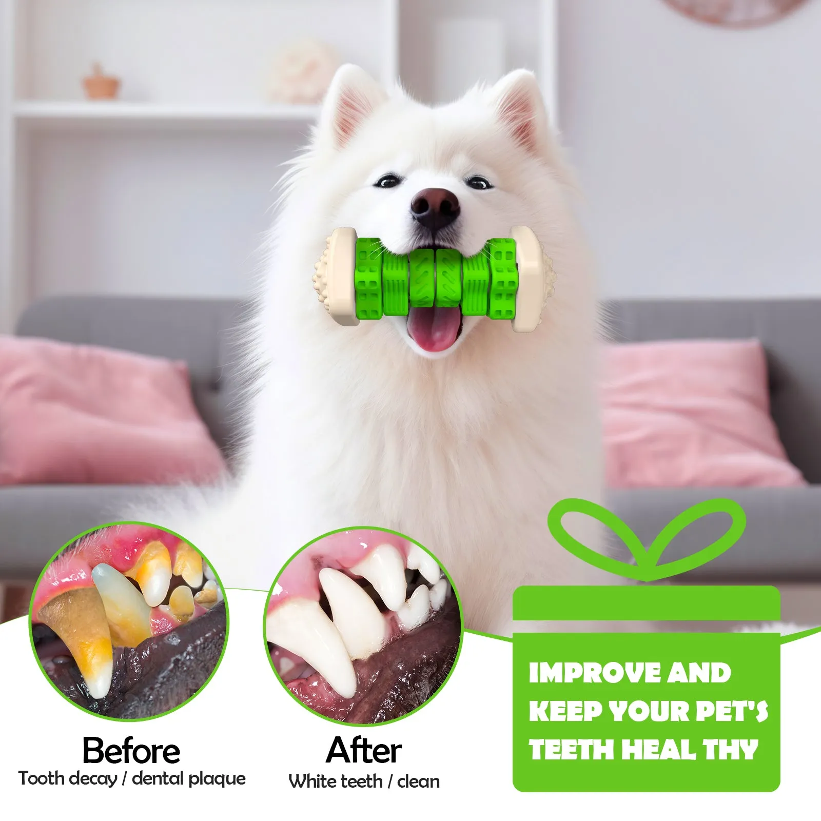 MASBRILL Dog Toys for Aggressive Chewers Large Breed , Interactive Chew Toy for Dogs – Brightly Colored Dog Enrichment Toy for Aggressive Chewers
