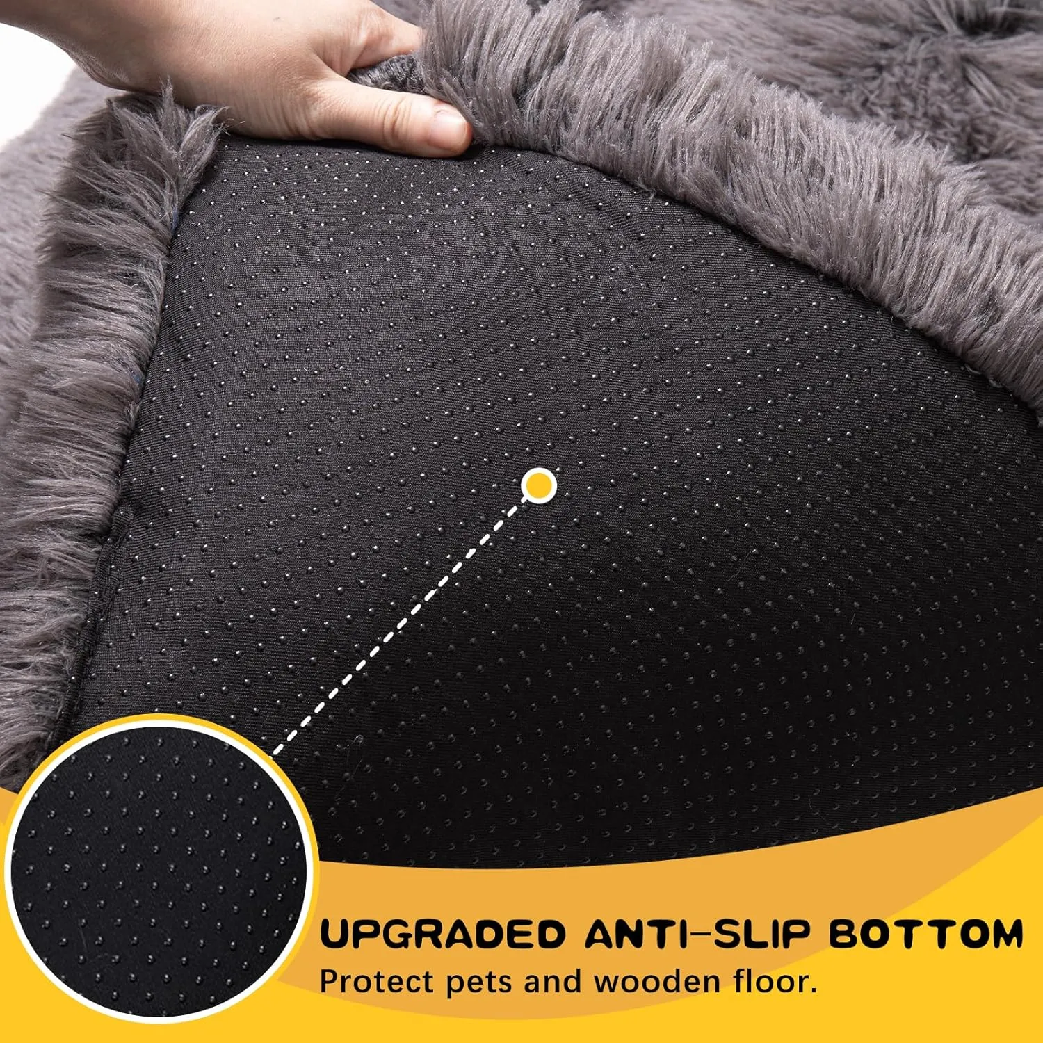 Medium Dog Bed Crate Pad Mat for Cages Washable Bed for Medium Small Size Dog Soft Kennel Pad Anti-Slip Pet Bed,30" x 20",Dark Grey