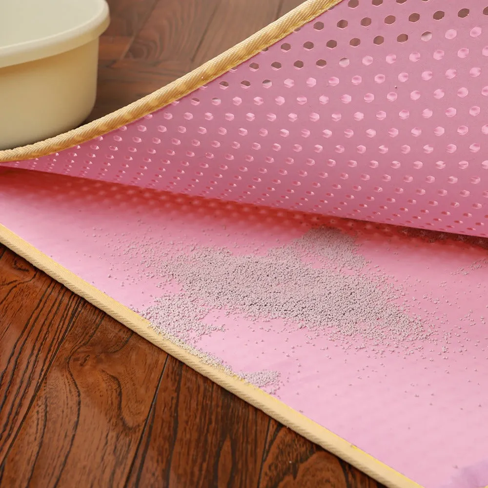 MerryBIY Cat Litter Mat EVA Double-Layer Pet Cat Litter Trapper Mats with Waterproof Bottom Non-slip Pet Litter Cat Mat Pet Supplies