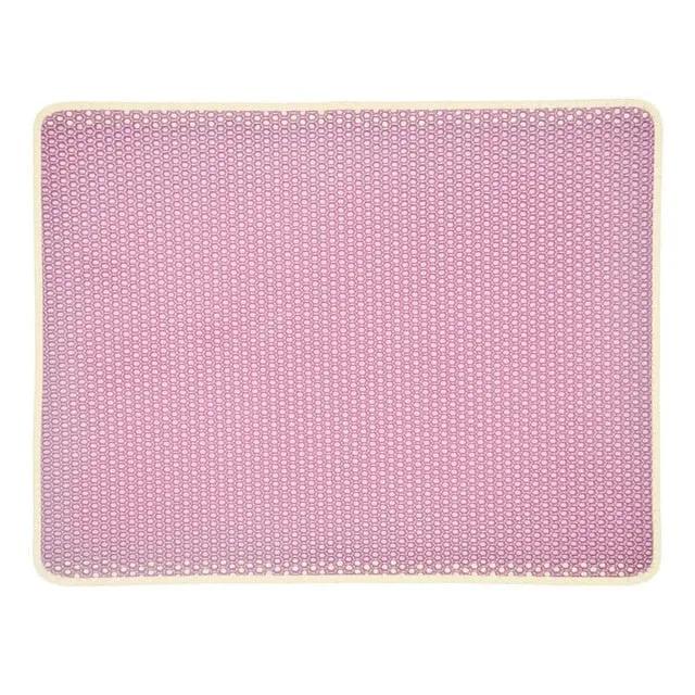 MerryBIY Cat Litter Mat EVA Double-Layer Pet Cat Litter Trapper Mats with Waterproof Bottom Non-slip Pet Litter Cat Mat Pet Supplies