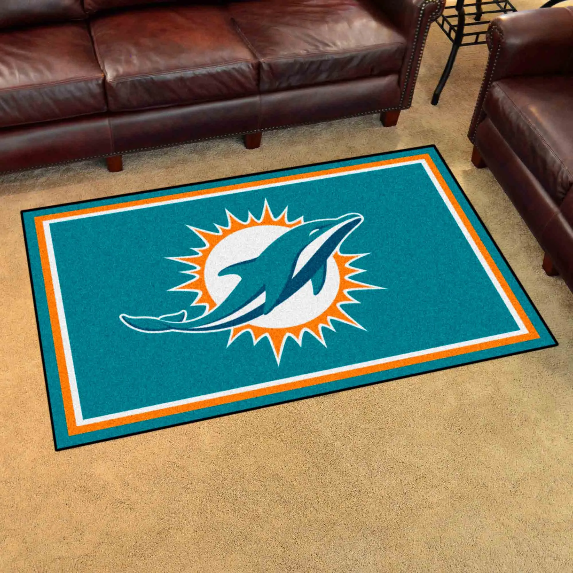 Miami Dolphins 4ft. x 6ft. Plush Area Rug