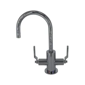 Mountain Plumbing MT1841-NLIH Hot Cold Water Faucet with Contemporary Round Body Industrial Lever Handles