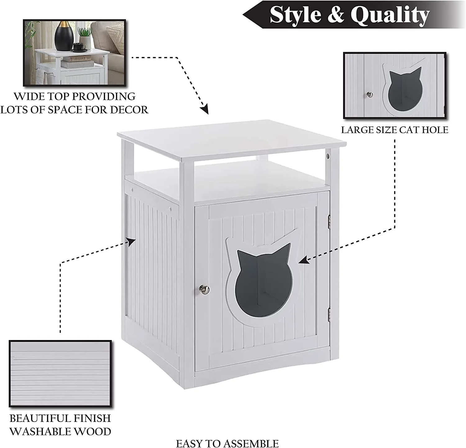 Nightstand Pet House/ Litter Box Furniture Indoor Pet Crate