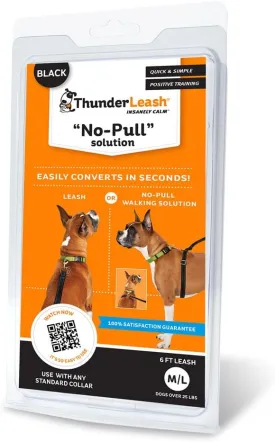No-Pull Dog Leash (Large (Over 25 lbs), Black)