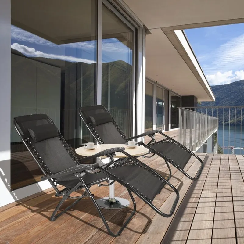 Outdoor 1 or 2 PCS Adjustable Reclining Sun Lounger