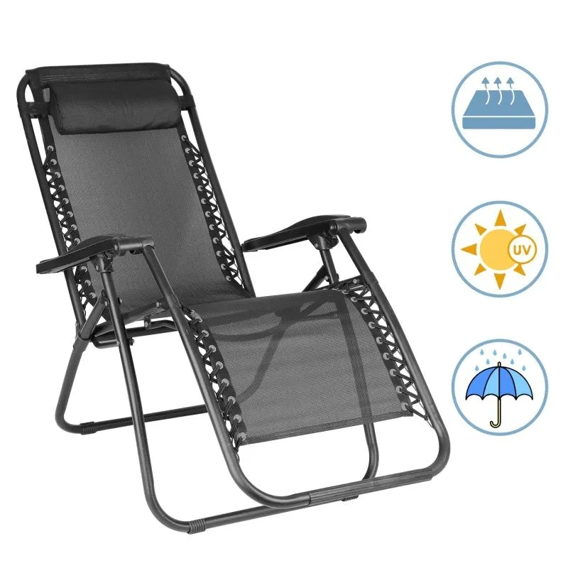 Outdoor 1 or 2 PCS Adjustable Reclining Sun Lounger