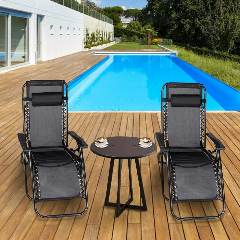 Outdoor 1 or 2 PCS Adjustable Reclining Sun Lounger