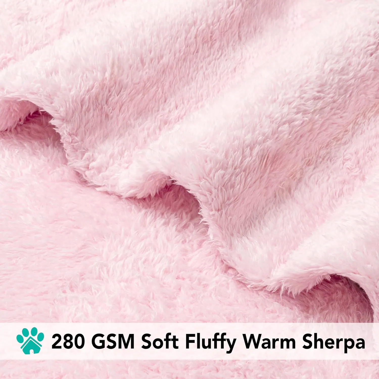 PetAmi Dog Blanket for Small Medium Dogs, Pink Fluffy Soft Sherpa Fleece for Puppy, Kitten, Doggie, Calming Pet Throw for Couch Sofa Bed, Washable, Medium 29x40