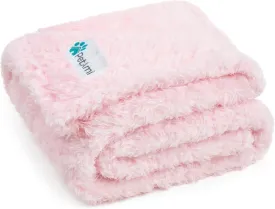 PetAmi Dog Blanket for Small Medium Dogs, Pink Fluffy Soft Sherpa Fleece for Puppy, Kitten, Doggie, Calming Pet Throw for Couch Sofa Bed, Washable, Medium 29x40