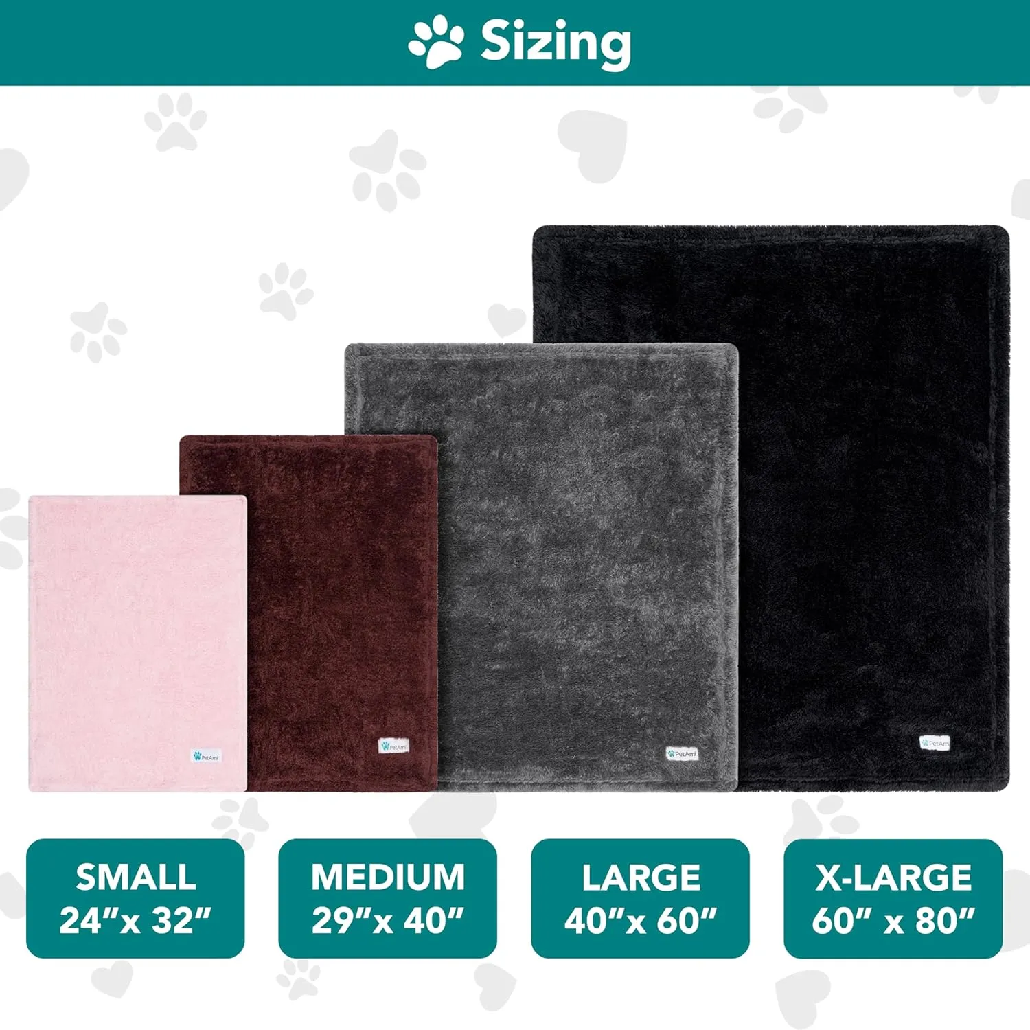 PetAmi Dog Blanket for Small Medium Dogs, Pink Fluffy Soft Sherpa Fleece for Puppy, Kitten, Doggie, Calming Pet Throw for Couch Sofa Bed, Washable, Medium 29x40