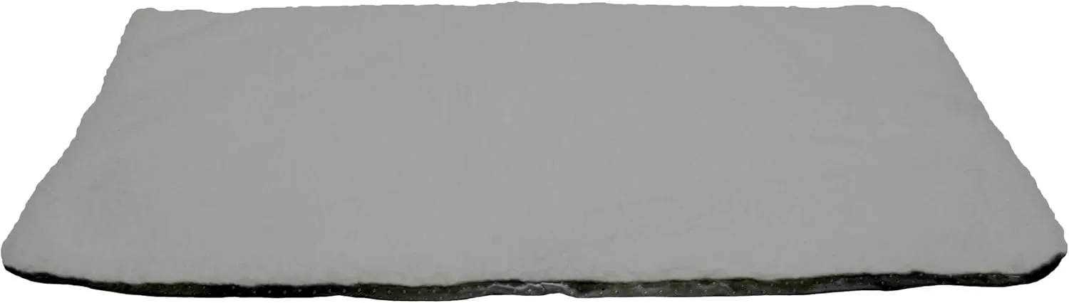PETMAKER Self Warming Cat Mat - 36x24in Thermal Dog Crate Pad with Removable Washable Sherpa Cover and Reflective Insulation Layer for Self Heating - Pet Supplies for Medium Dogs and Cats (Gray)