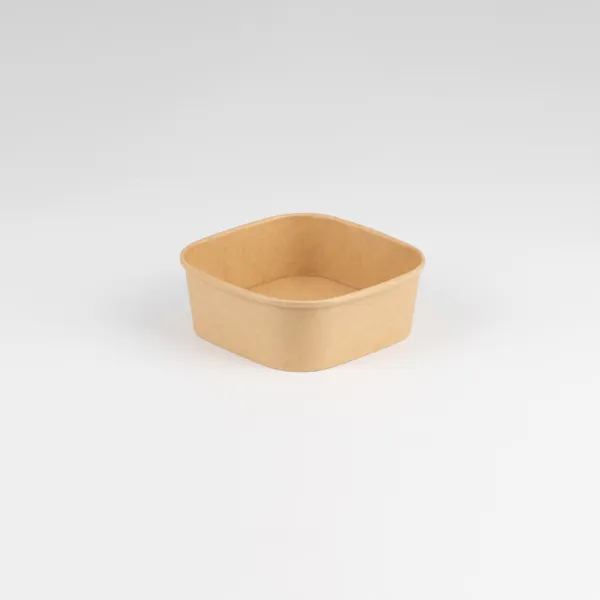 PP Coated Square Kraft Bowls x300