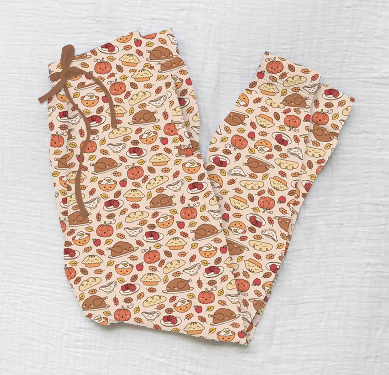 [Pre Order] Fabulous Fall Gobble til you Wobble - Women's Bamboo Lounge Joggers (EST SHIP LATE OCT)