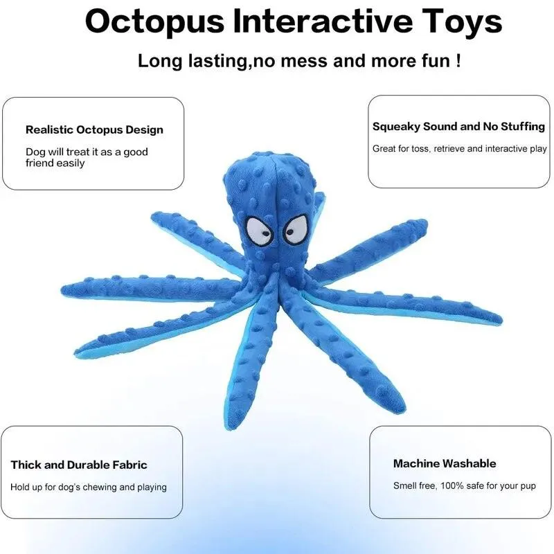 Puppy Dog Octopus Chew Toys Bite Resistant Interactive Toy