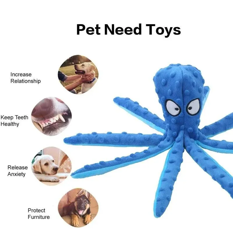 Puppy Dog Octopus Chew Toys Bite Resistant Interactive Toy