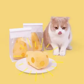 PURLAB Cheese Cat Toy With Catnip